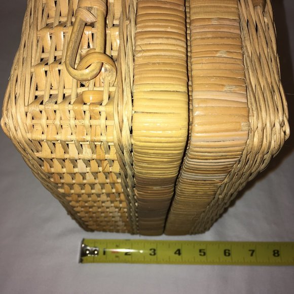 Vintage Wicker Suitcase or Picnic Basket